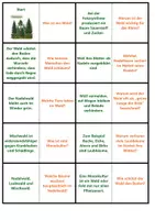 Vorschau - Arbeitsblätter - Nadelwald, Mischwald, Laubwald | Quiz | Rätsel | Spiel | Unterrichtsmaterial | Biologie | Klasse 5-8 | mit Lösungen - Seite 1