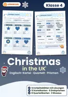 Vorschau - Spiele - Christmas in the UK Englisch Klasse 4 | Kartei Quartett & Brettspiel | mit Lösungen - Deckblatt