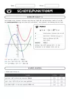 Vorschau - Arbeitsblätter - Scheitelpunktform Klasse 9–10 | y = a(x − d)² + e | Quadratische Funktionen, 3 Niveaus mit Lösungen - Seite 2