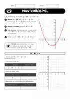 Vorschau - Arbeitsblätter - Scheitelpunktform Klasse 9–10 | y = a(x − d)² + e | Quadratische Funktionen, 3 Niveaus mit Lösungen - Seite 3