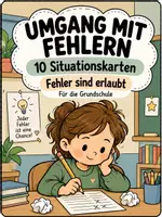 Vorschau - Arbeitsblätter - Umgang mit Fehlern – 10 Situationskarten | Fehler sind erlaubt | Sozialkompetenz Grundschule - Deckblatt