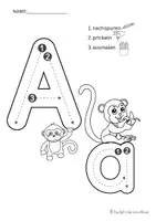 Vorschau - Arbeitsblätter - A/a - malen, prickeln und nachspuren - Deckblatt