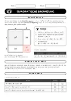 Vorschau - Arbeitsblätter - Quadratische Ergänzung Klasse 9–10 | Scheitelpunktform berechnen | Arbeitsblätter mit Lösungen, 3 Niveaus - Seite 2