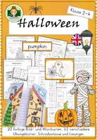 Vorschau - Arbeitsblätter - Halloween: Materialpaket für den Englischunterricht (Englisch Grundschule Klasse 2-4) - Deckblatt