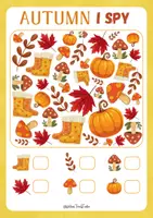 anteprima - Esercizi - Cerca e Trova Autunnale – Autumn I SPY - Counting, Early math - Conteggio, Attenzione e Matematica - Pagina 3