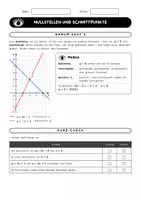 Vorschau - Arbeitsblätter - Nullstellen und Schnittpunkte Klasse 8–9 | Lineare Funktionen, Gleichsetzen | Arbeitsblätter mit Lösungen - Seite 2