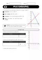 Vorschau - Arbeitsblätter - Nullstellen und Schnittpunkte Klasse 8–9 | Lineare Funktionen, Gleichsetzen | Arbeitsblätter mit Lösungen - Seite 3
