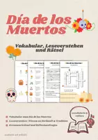 Vorschau - Arbeitsblätter - Día de los Muertos | Vokabular & Leseverstehen | Spanisch - Deckblatt