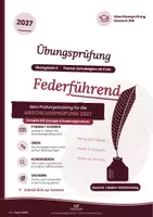 Vorschau - Unterrichtsreihen - Abschlussprüfung Deutsch 2027 Realschule BW: Übungssatz C Klasse 10 mit Lösungen – Späterer Schulbeginn, Rilke, „Weggesperrt“ | Federführend - Deckblatt