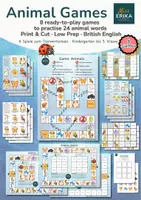 Vorschau - Spiele - Animal Games – 8 Englisch-Spiele zum Tierwortschatz | Kindergarten - 3. Klasse - Deckblatt