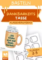 Vorschau - Mal- und Bastelvorlagen - Dankbarkeits-Tasse – eine Tasse mit Spruch und Marshmallow-Antworten - Deckblatt