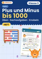 Vorschau - Arbeitsblätter - Plus und Minus bis 1000 Klasse 3 | Übungsheft mit Übergang | 3 Niveaus mit Lösungen - Deckblatt