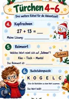 Vorschau - Spiele - Knobel-Adventskalender Klasse 3/4 🎄 | 24 Weihnachtsrätsel für Deutsch, Mathe & Logik - Seite 2