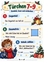 Vorschau - Spiele - Knobel-Adventskalender Klasse 3/4 🎄 | 24 Weihnachtsrätsel für Deutsch, Mathe & Logik - Seite 3