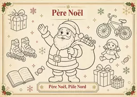 Vorschau - Arbeitsblätter - Postkarte an den Weihnachtsmann - Deckblatt