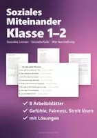 Vorschau - Arbeitsblätter - Soziales Miteinander Arbeitsblätter Klasse 1 und 2 – Gefühle, Fairness, Freundschaft, Streit lösen - Seite 1