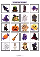 Aperçu - Jeux - Jeu de mémoire Halloween – 20 paires - Page 2