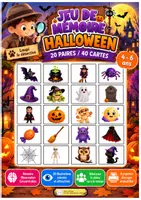 Aperçu - Jeux - Jeu de mémoire Halloween – 20 paires - Page de couverture
