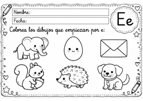 Vista previa - Hojas de trabajo - Las vocales ( conciencia fonología y grafomotricidad) - página 2