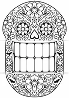 Vorschau - Mal- und Bastelvorlagen - Materialpaket Dia de los Muertos - Seite 2