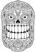 Vorschau - Interaktives Material - Día de los Muertos – 8 gruselige Klappkarten zum Ausmalen - Seite 3