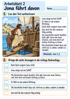 Vorschau - Arbeitsblätter - Jona – Gott gibt eine neue Chance | Religion Klasse 3 Arbeitsblätter | Evangelische Religionslehre | 10 Arbeitsblätter als PDF - Seite 2