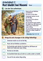 Vorschau - Arbeitsblätter - Rut – Treue und neuer Anfang | Religion Klasse 3 Arbeitsblätter | Evangelische Religionslehre | 10 Arbeitsblätter als PDF - Seite 2