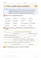 Vista previa - Hojas de trabajo - Dictados 5º Primaria gratis: normas y ficha de tildes - página 1