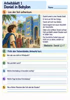 Vorschau - Arbeitsblätter - Daniel vertraut Gott | Religion Klasse 3 Arbeitsblätter | Evangelische Religionslehre | 10 Arbeitsblätter als PDF - Seite 1