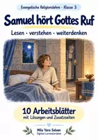 Vorschau - Arbeitsblätter - Samuel hört Gottes Ruf | Religion Klasse 3 Arbeitsblätter | Evangelische Religionslehre | 10 Arbeitsblätter als PDF - Deckblatt