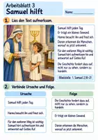 Vorschau - Arbeitsblätter - Samuel hört Gottes Ruf | Religion Klasse 3 Arbeitsblätter | Evangelische Religionslehre | 10 Arbeitsblätter als PDF - Seite 3
