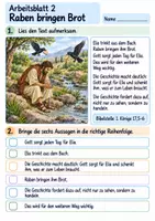 Vorschau - Arbeitsblätter - Elia – Gott sorgt für ihn | Religion Klasse 3 Arbeitsblätter | Evangelische Religionslehre | 10 Arbeitsblätter als PDF - Seite 2