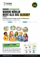 Vorschau - Unterrichtsreihen - Wahlen Grundschule – Warum wählt nicht jeder das Gleiche? Wahl-Experiment ohne Parteien | Demokratie - Deckblatt