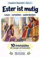 Vorschau - Arbeitsblätter - Ester ist mutig | Religion Klasse 3 Arbeitsblätter | Evangelische Religionslehre | 10 Arbeitsblätter als PDF - Deckblatt