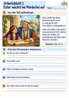 Vorschau - Arbeitsblätter - Ester ist mutig | Religion Klasse 3 Arbeitsblätter | Evangelische Religionslehre | 10 Arbeitsblätter als PDF - Seite 1