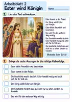 Vorschau - Arbeitsblätter - Ester ist mutig | Religion Klasse 3 Arbeitsblätter | Evangelische Religionslehre | 10 Arbeitsblätter als PDF - Seite 2