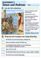 Vorschau - Arbeitsblätter - Jesus ruft seine Freunde | Religion Klasse 3 Arbeitsblätter | Evangelische Religionslehre | 10 Arbeitsblätter als PDF - Seite 2
