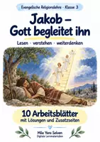 Vorschau - Arbeitsblätter - Jakob – Gott begleitet ihn | Religion Klasse 3 Arbeitsblätter | Evangelische Religionslehre | 10 Arbeitsblätter als PDF - Deckblatt