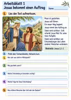 Vorschau - Arbeitsblätter - Josua – Gott schenkt Mut | Religion Klasse 3 Arbeitsblätter | Evangelische Religionslehre | 10 Arbeitsblätter als PDF - Seite 1