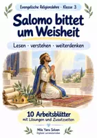 Vorschau - Arbeitsblätter - Salomo bittet um Weisheit | Religion Klasse 3 Arbeitsblätter | Evangelische Religionslehre | 10 Arbeitsblätter als PDF - Deckblatt