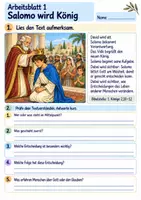 Vorschau - Arbeitsblätter - Salomo bittet um Weisheit | Religion Klasse 3 Arbeitsblätter | Evangelische Religionslehre | 10 Arbeitsblätter als PDF - Seite 1