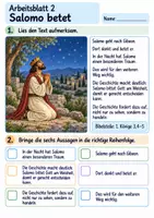 Vorschau - Arbeitsblätter - Salomo bittet um Weisheit | Religion Klasse 3 Arbeitsblätter | Evangelische Religionslehre | 10 Arbeitsblätter als PDF - Seite 2