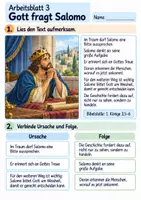Vorschau - Arbeitsblätter - Salomo bittet um Weisheit | Religion Klasse 3 Arbeitsblätter | Evangelische Religionslehre | 10 Arbeitsblätter als PDF - Seite 3