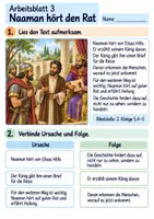 Vorschau - Arbeitsblätter - Naaman wird gesund | Religion Klasse 3 Arbeitsblätter | Evangelische Religionslehre | 10 Arbeitsblätter als PDF - Seite 3
