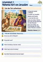 Vorschau - Arbeitsblätter - Nehemia baut gemeinsam | Religion Klasse 3 Arbeitsblätter | Evangelische Religionslehre | 10 Arbeitsblätter als PDF - Seite 1
