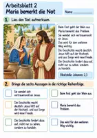 Vorschau - Arbeitsblätter - Jesus auf der Hochzeit in Kana | Religion Klasse 3 Arbeitsblätter | Evangelische Religionslehre | 10 Arbeitsblätter als PDF - Seite 2