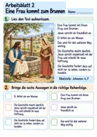 Vorschau - Arbeitsblätter - Jesus und die Frau am Brunnen | Religion Klasse 3 Arbeitsblätter | Evangelische Religionslehre | 10 Arbeitsblätter als PDF - Seite 2