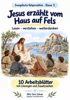 Vorschau - Arbeitsblätter - Jesus erzählt vom Haus auf Fels | Religion Klasse 3 Arbeitsblätter | Evangelische Religionslehre | 10 Arbeitsblätter als PDF - Deckblatt