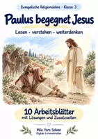 Vorschau - Arbeitsblätter - Paulus begegnet Jesus | Religion Klasse 3 Arbeitsblätter | Evangelische Religionslehre | 10 Arbeitsblätter als PDF - Deckblatt