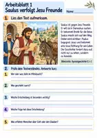 Vorschau - Arbeitsblätter - Paulus begegnet Jesus | Religion Klasse 3 Arbeitsblätter | Evangelische Religionslehre | 10 Arbeitsblätter als PDF - Seite 1